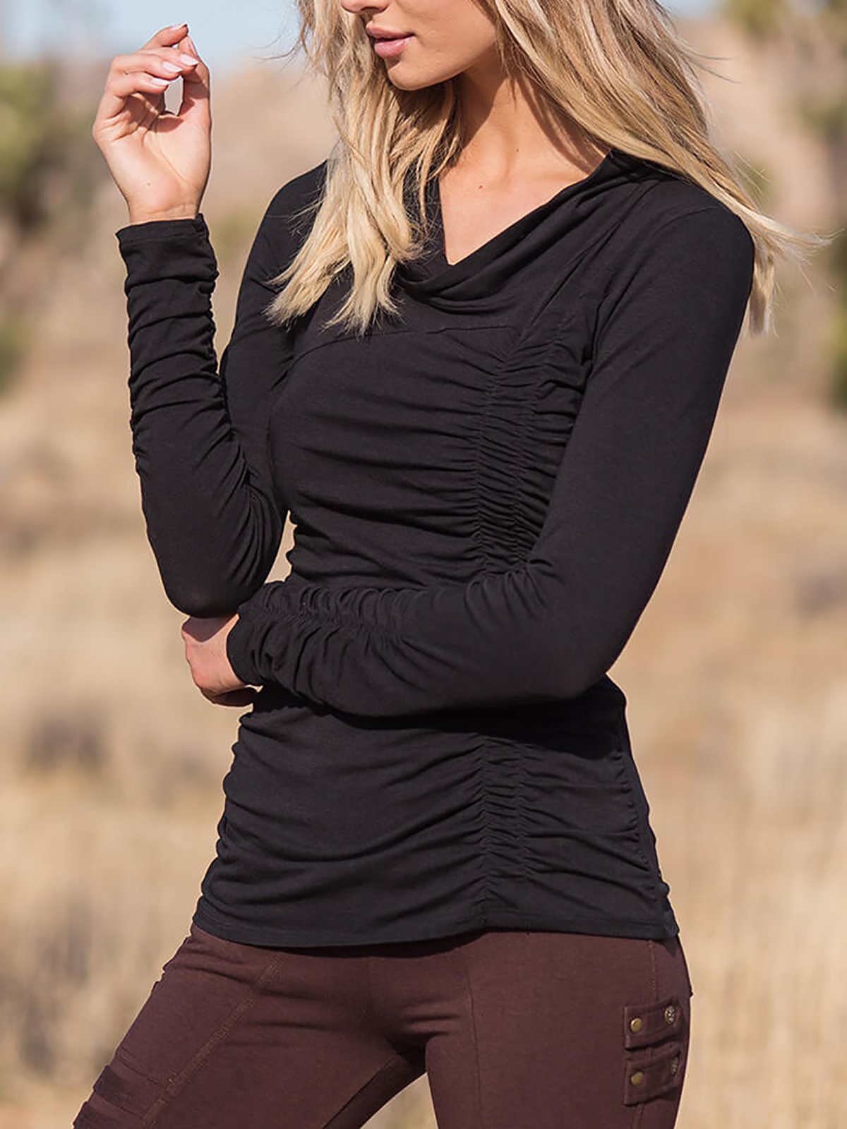 Cowl Neck T-Shirts
