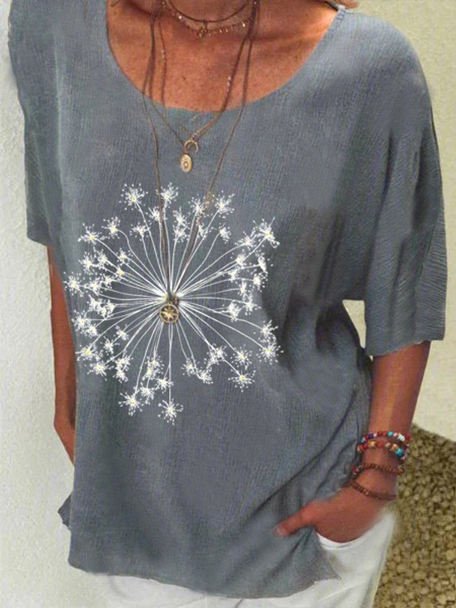 Round Neck Floral T-shirt