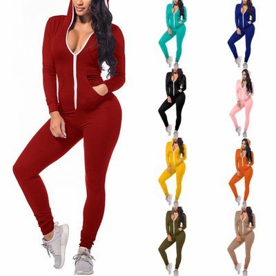 Holiday Hoodie Long Sleeve Jumpsuit & Romper