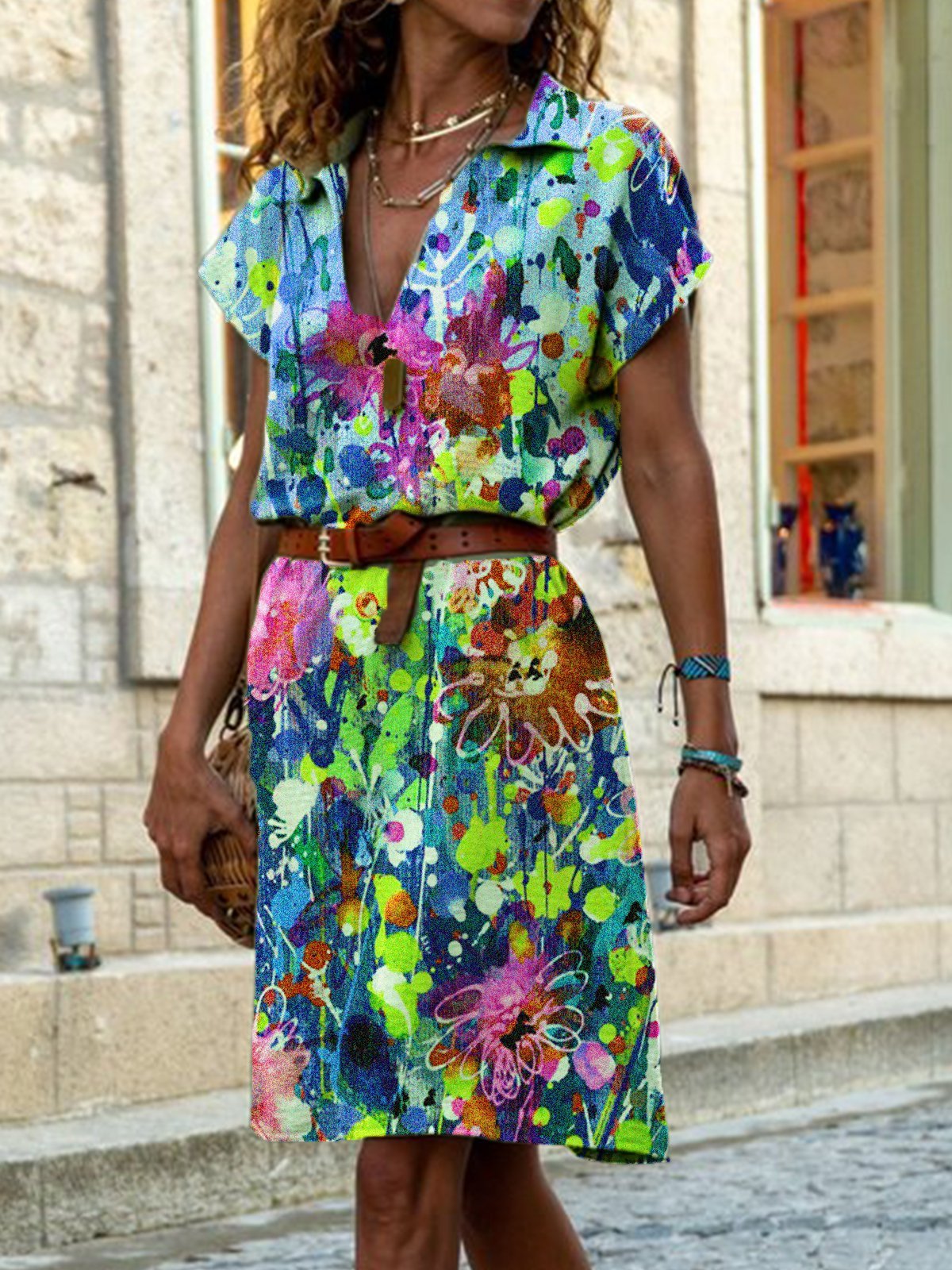 Fit Floral Casual Midi