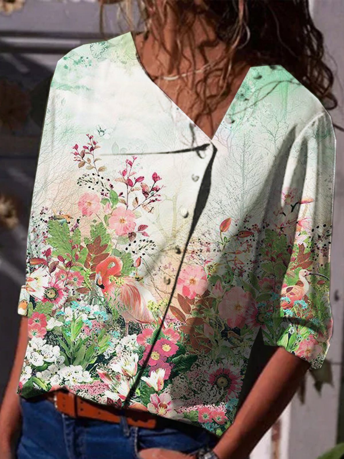 womens shawl collar shirt