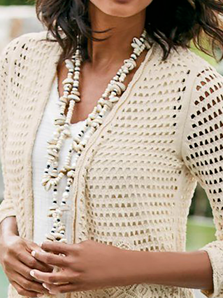 Women Casual Plain Autumn Natural Regular Fit Standard Long sleeve Regular Regular Size Sweater coat
