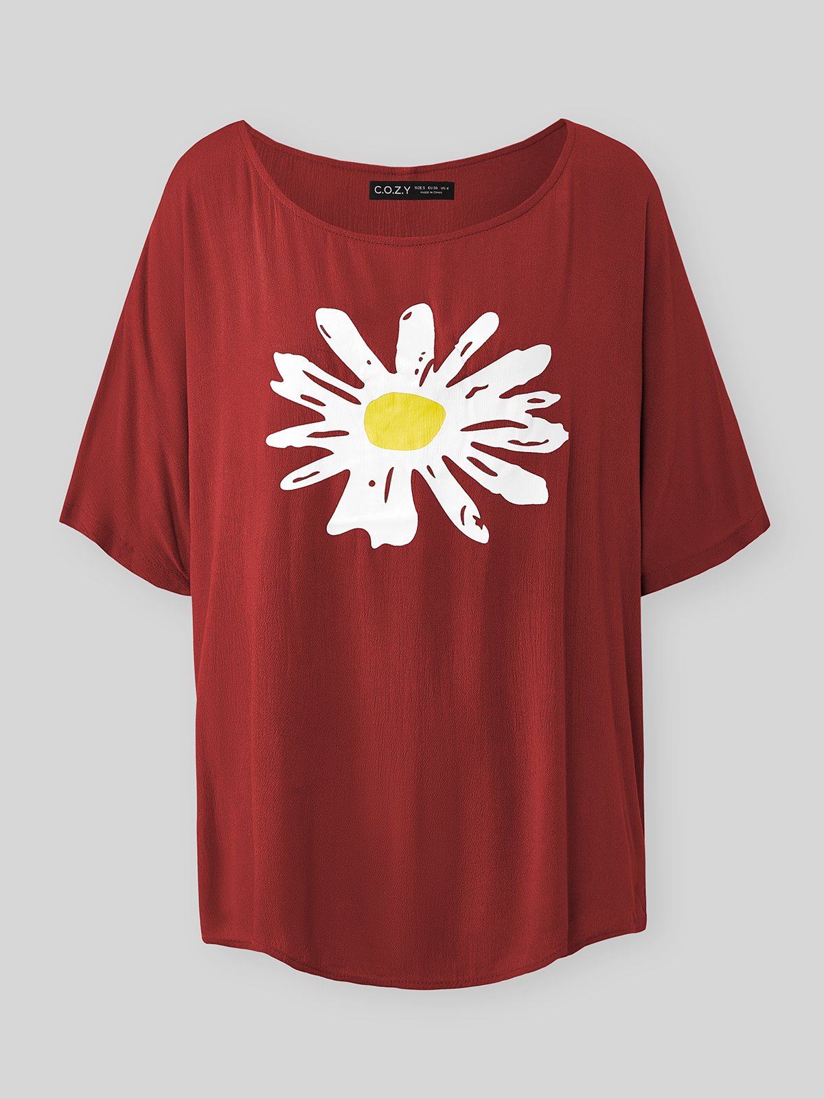 Vintage Cotton Blends Floral T-Shirts