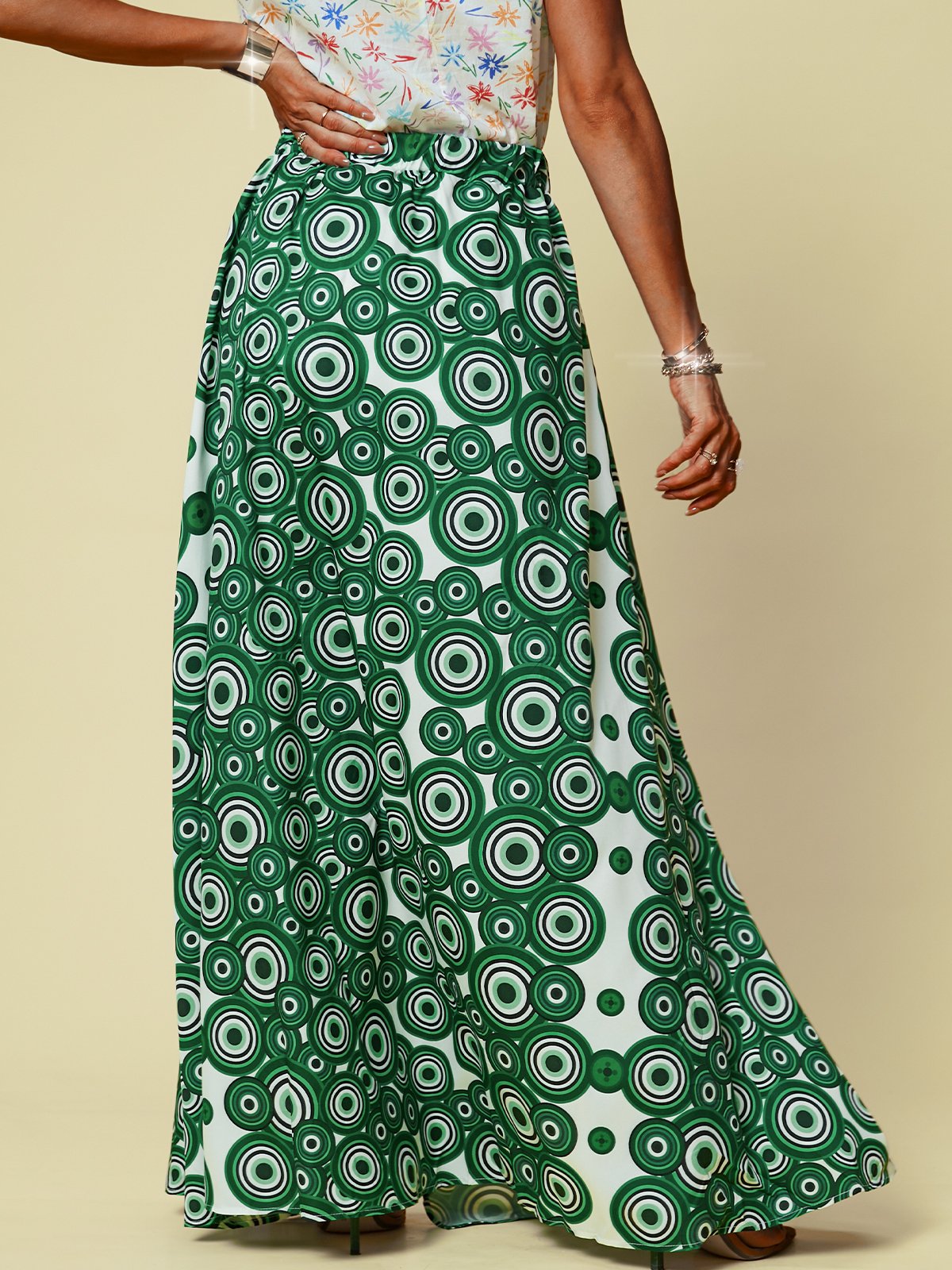 Ethnic Loose CottonBlend Skirts outlet.noracora