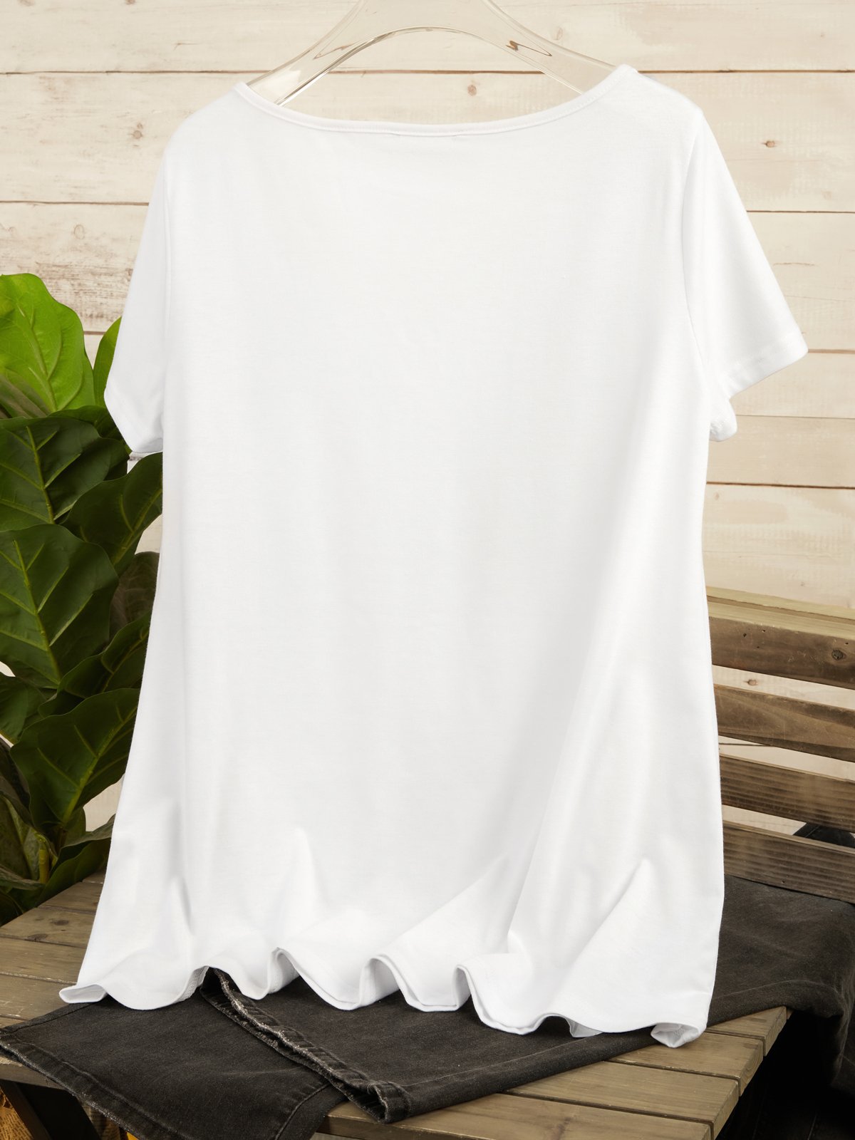 Casual Cotton Blends Regular Fit T-Shirts