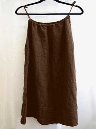 Casual Sleeveless Round Neck Dress