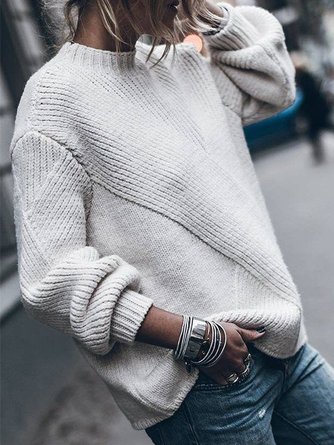Cotton Blends Casual Sweaters