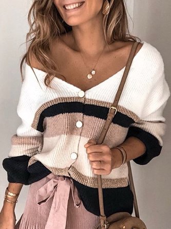 V Neck Casual Sweaters