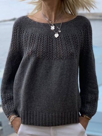 Casual Round Neck Sweaters