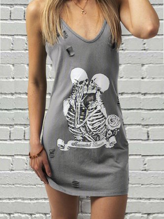 Loose V Neck Cotton-Blend Auto-Clearance