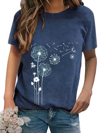 Floral Loosen T-Shirts