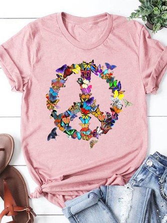 Cotton-Blend Casual Fit Printed T-Shirts