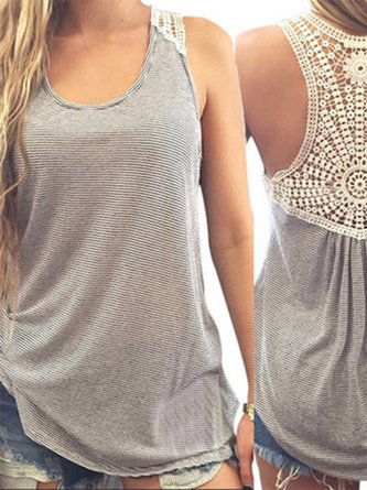 Casual Cotton Blends Loosen Round Neck Accessories