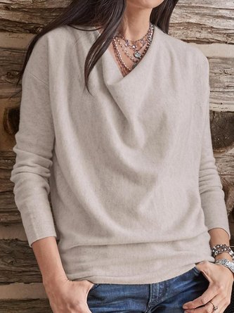 Cotton Blends Casual Sweaters