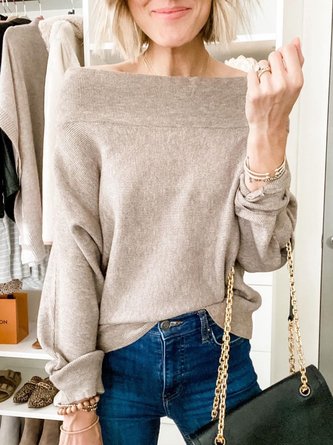 Loosen Simple Cotton Sweaters