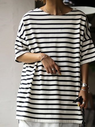 Cotton Blends Loosen T-shirt