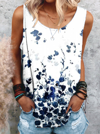 Cotton Blends Casual Tank & Cami