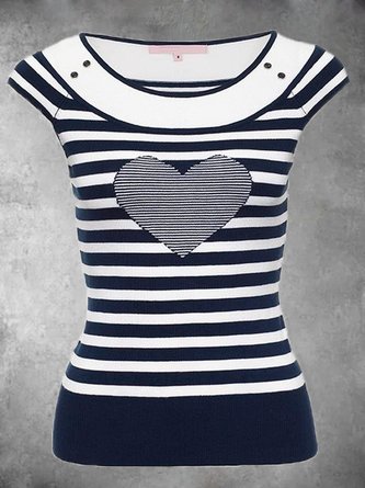 Vintage Fit Cotton-Blend Crew Neck Auto-Clearance