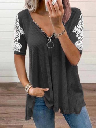 Cotton-Blend Casual Loose Auto-Clearance