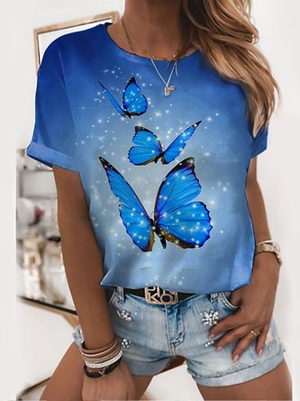 Butterfly Loosen Cotton Blends Auto-Clearance