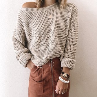 Solid Casual Hollow Out Sweaters