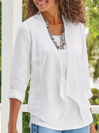 Casual Regular Fit Plain Cotton Coats
