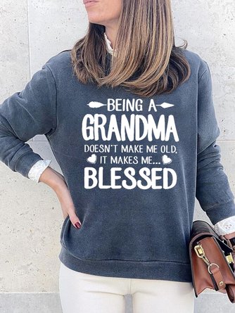 Casual Text Letters Autumn Heavyweight Micro-Elasticity Daily Loose Crew Neck Regular Size Sweatshirts for Women