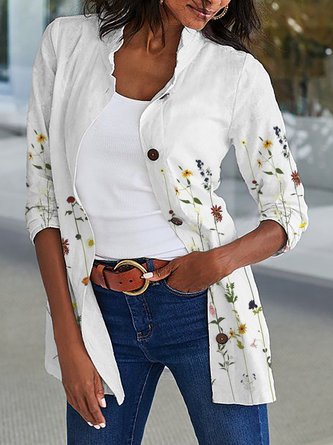 Casual Floral Other Coat