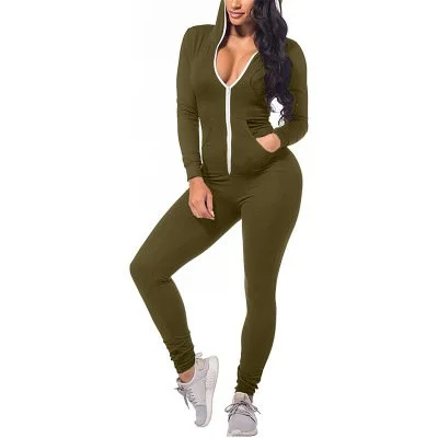 Holiday Hoodie Long Sleeve Jumpsuit & Romper