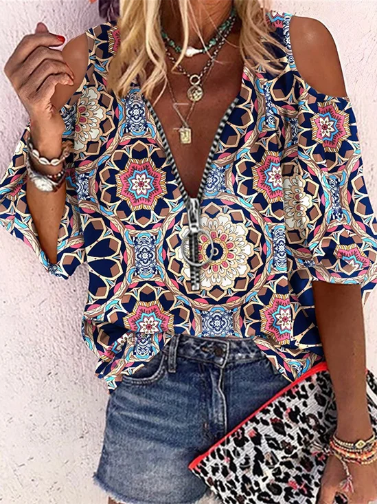 Ethnic Loose Casual Tops