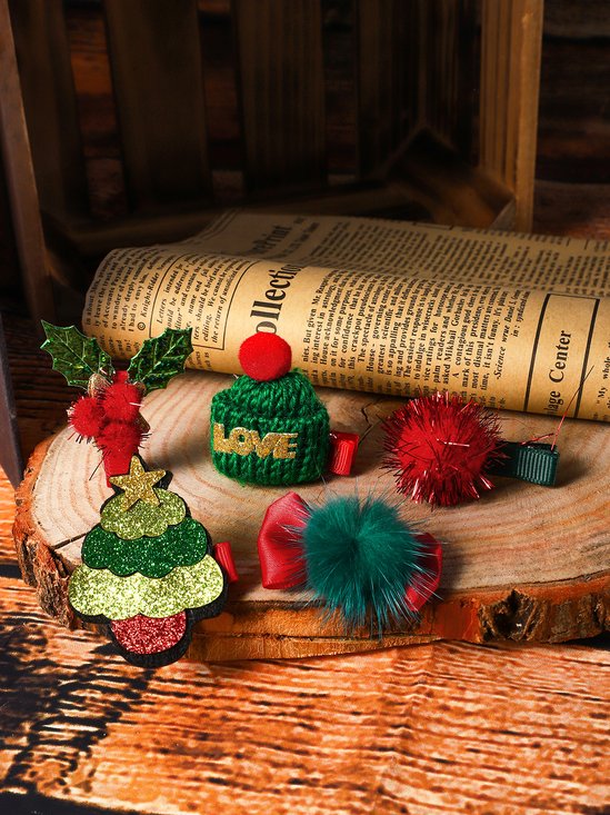 Christmas Santa And Christmas Tree Hair Clips