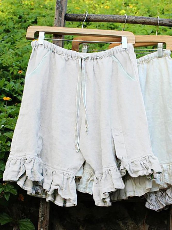 Solid Shorts With Belt