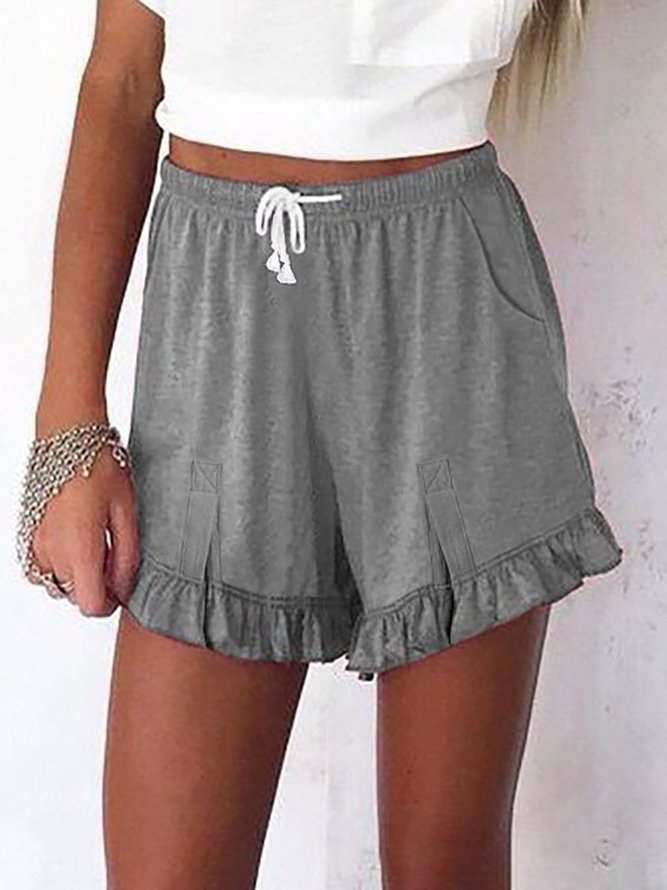 Solid Shorts With Belt