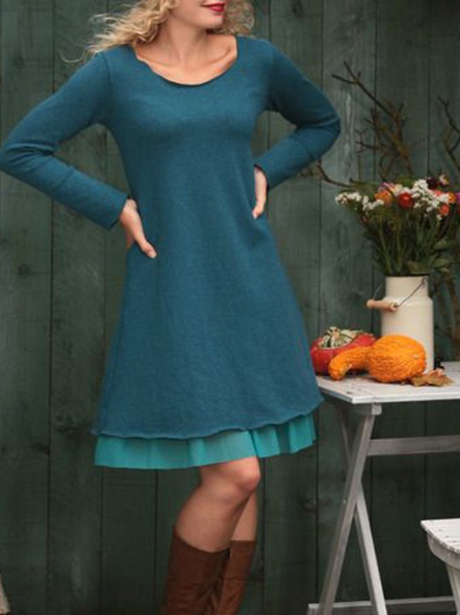 Casual Cotton Blends Causal Dresses