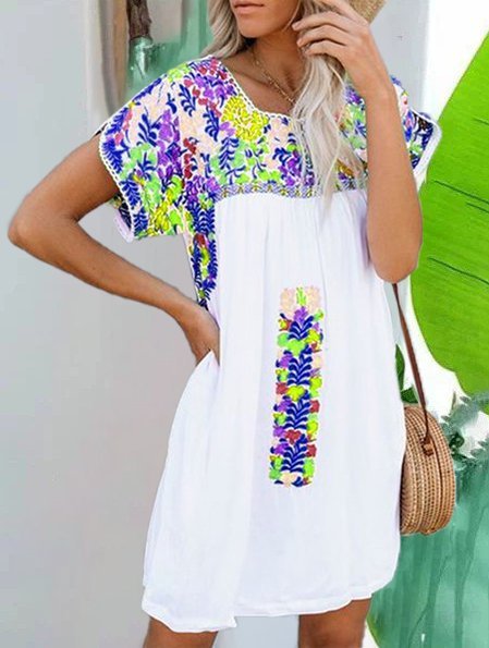 Loosen Square Neck Dress