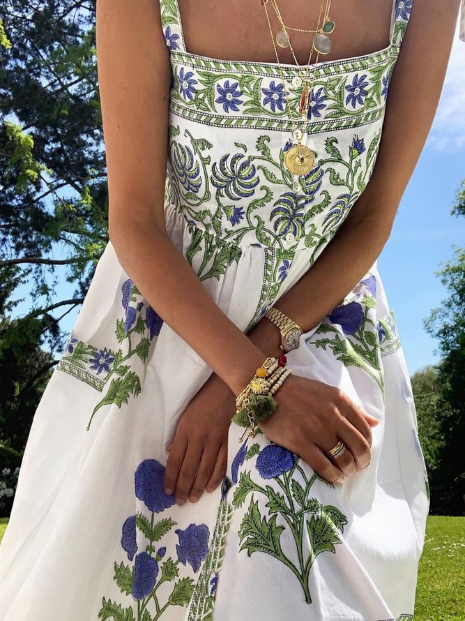 Loosen Floral Dress