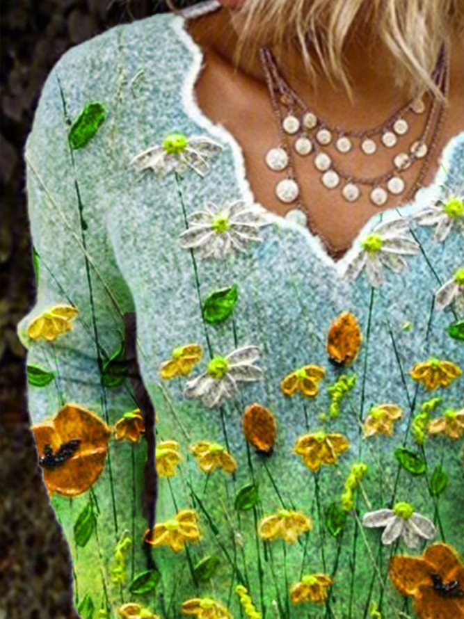 Vintage Floral Sweatshirts &pullover