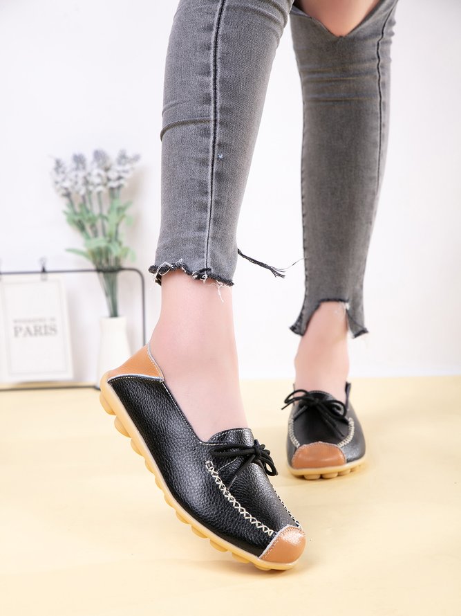 Cowhide Leather Flats/loafers