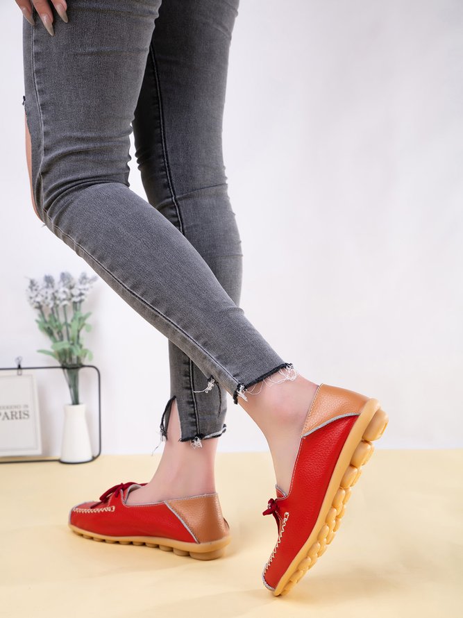 Cowhide Leather Flats/loafers