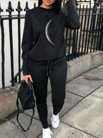 Casual Crew Neck Sets