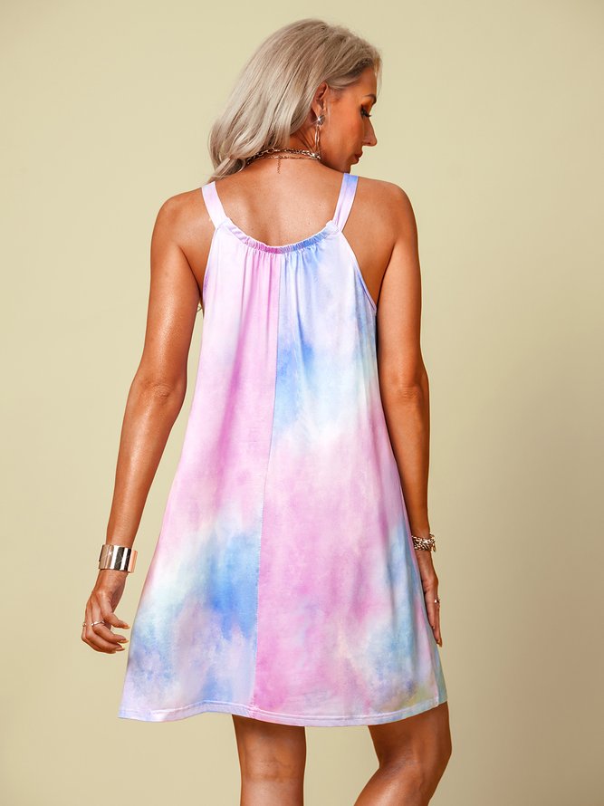 Vacation Crew Neck Ombre Jersey Shorts
