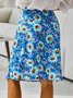 Sweet Floral Cotton Skirt