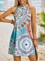 Hippie Printed Sleeveless Weaving Dress