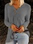 Wool/knitting Casual Regular Fit Blouses&shirts