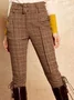 Vintage Wool-Mix Fabric Slim Fit Pants