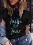 Crew Neck Casual Solid T-shirt
