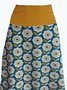 Multicolor Casual Paneled Polka Dots Skirt