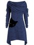 Simple Cotton Cowl Neck Maxi