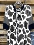 Round Neck Loosen Half Sleeve T-shirt