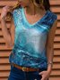 Casual V Neck Fit Tank & Cami